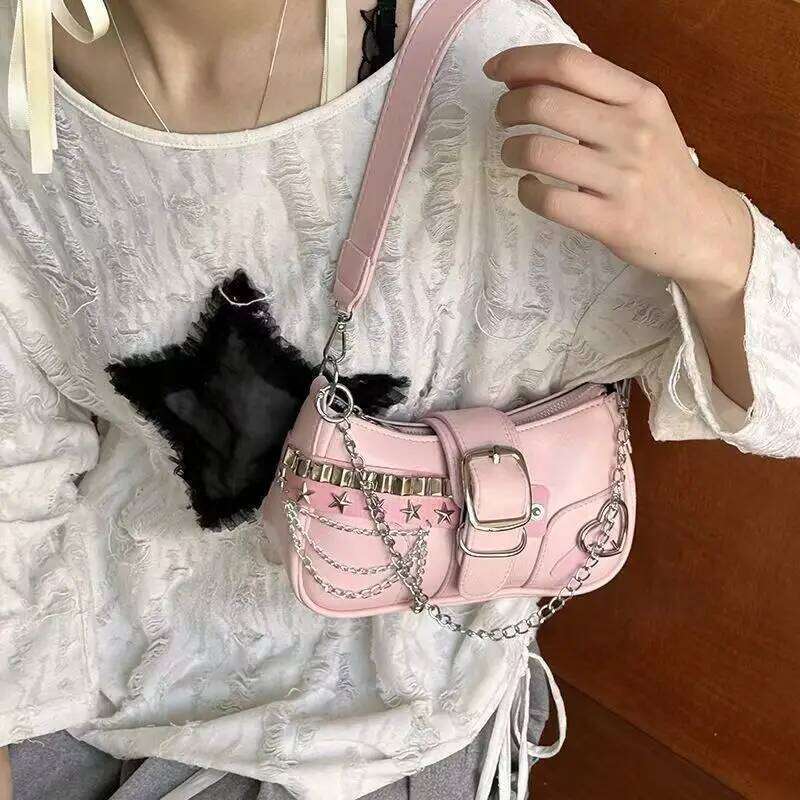 Elegant Chain Shoulder Commuting Trend PU Leather Lady Underarm Bag Versatile Women Handbag Chic Female Purses bolsas XJ260311