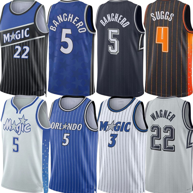 25 26 Paolo Banchero Basketball Jerseys Franz Wagner Magics ORL Desmond Bane Jalen Suggs Jonathan Isaac Tristan da Silva Wendell Carter Tyus Jones City Custom Jersey