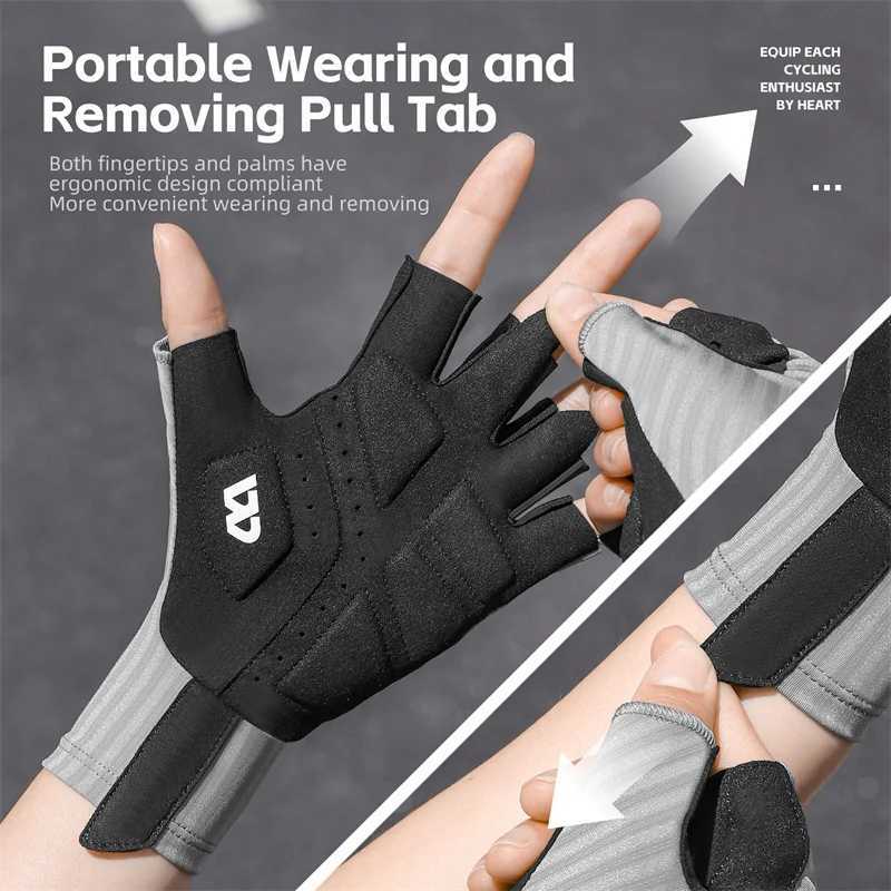 WEST BIKING Summer Aero Cycling Gloves Half Finger Mens Road Bike Gloves Ultralight Breathable Women Multicolor Sport Gloves M260311