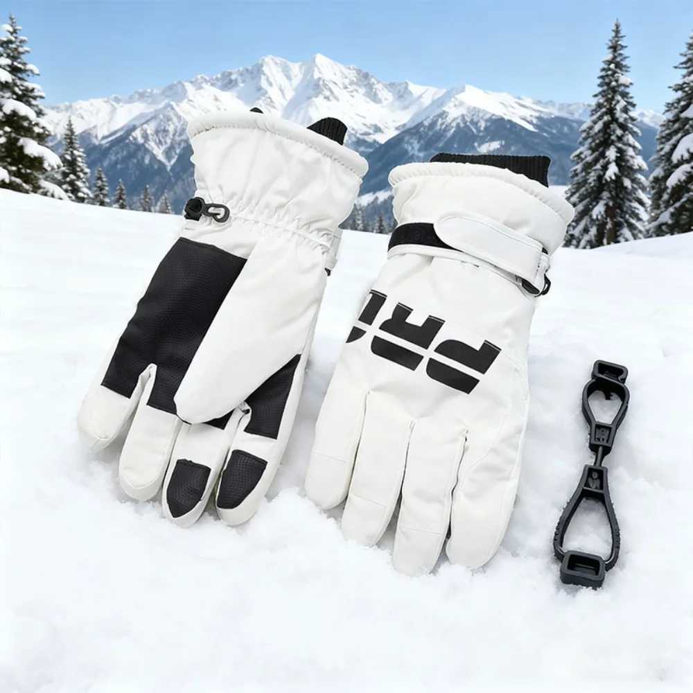 Winter Cycling Non Slip Touch Ski Glovesand Clip Snowboard Accessories Waterproof Pocket Warm Mens and Womens Thermal Gloves M260311