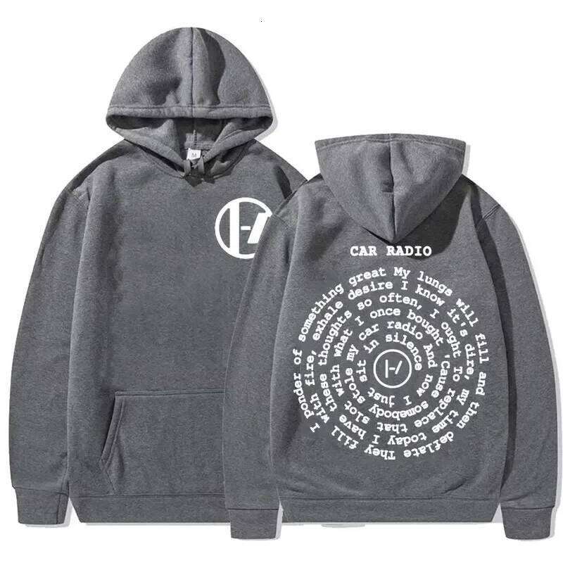 2025 Twenty One Pilots Car Radio Double Sided Print Hoodie Harajuku Hip Hop Oversized Sweatshirt Men Women Fashion Casual Cozy H L260512