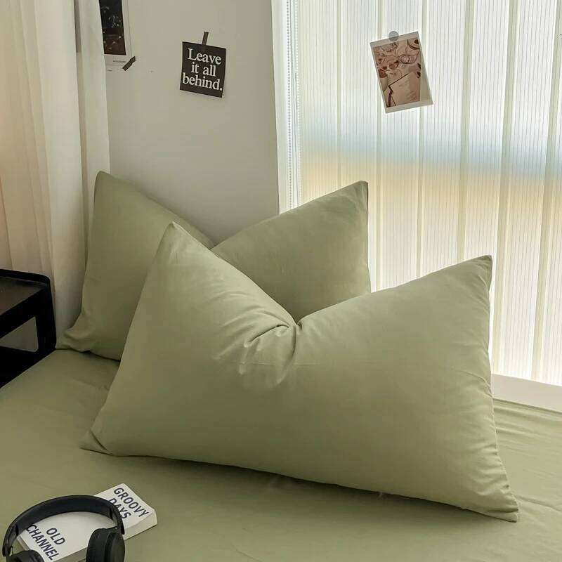 Minimalist Home Solid Color Bedding Set 3Pcs, 1 Duvet Cover, 2 Pillowcases, Super Soft Breathable, Machine Washable, Non-Fading H260311 - view 4