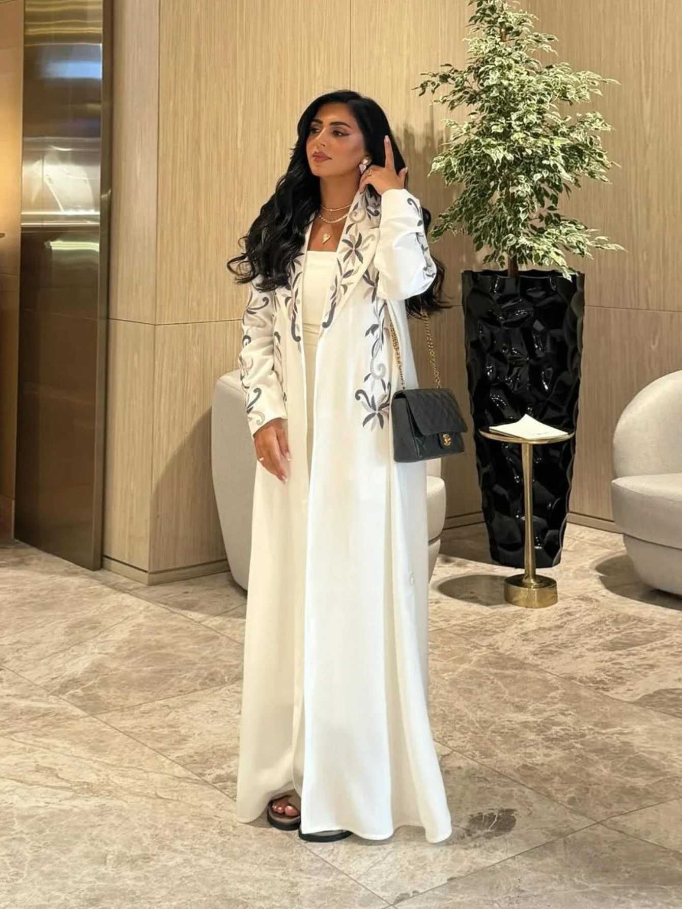 Eid Embroidery Open Abaya Women Print Cardigan Dress Muslim Dubai Morocco Kaftan Ramadan Saudi Robe Vestidos Largos Caftan 2026 X260311