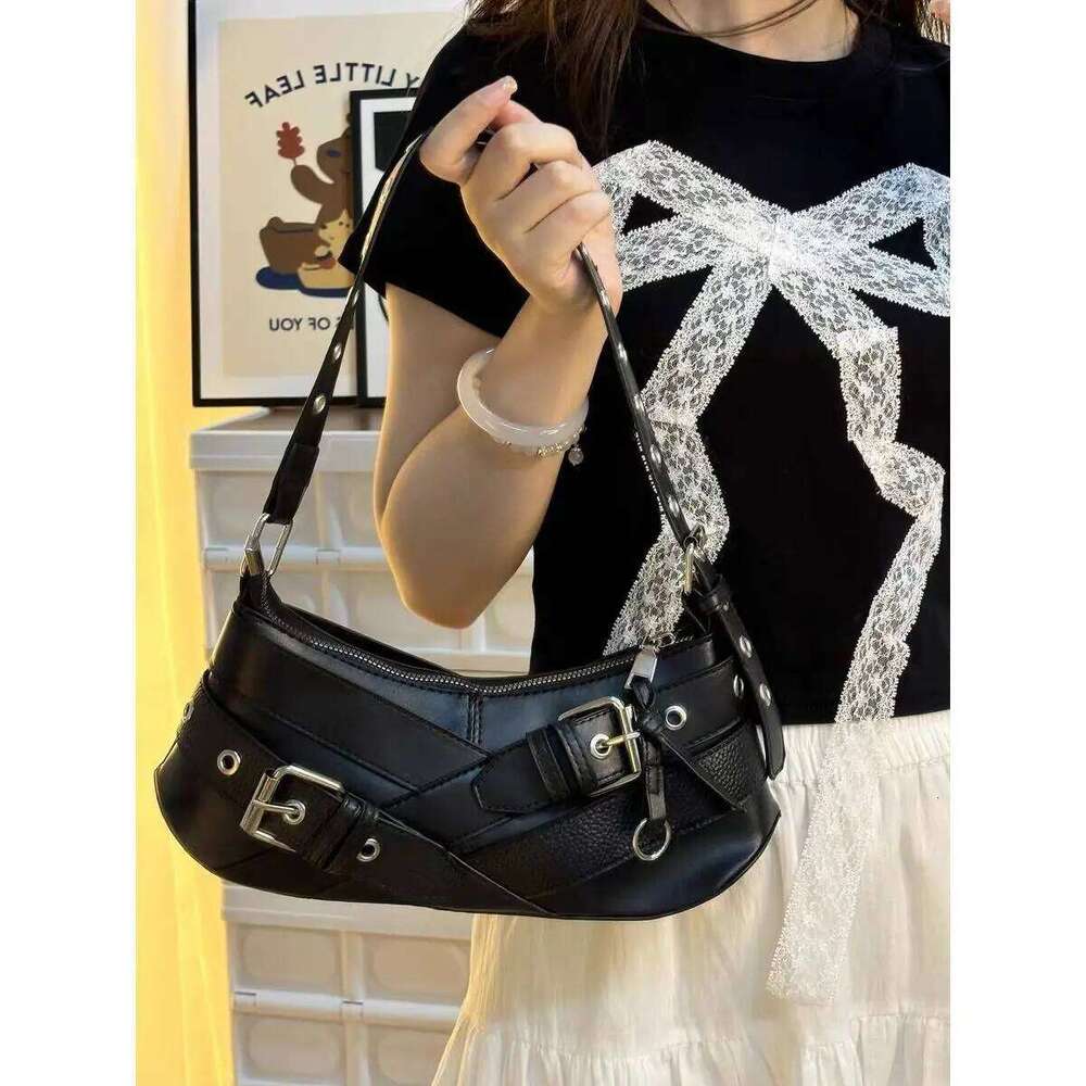 Gothic Punk Style Women's Cool Shoulder Bags Luxury Design Pu Leather Ladies Handbag Fashion Hot Girls Underarm Bag Y2k Purses XJ260311