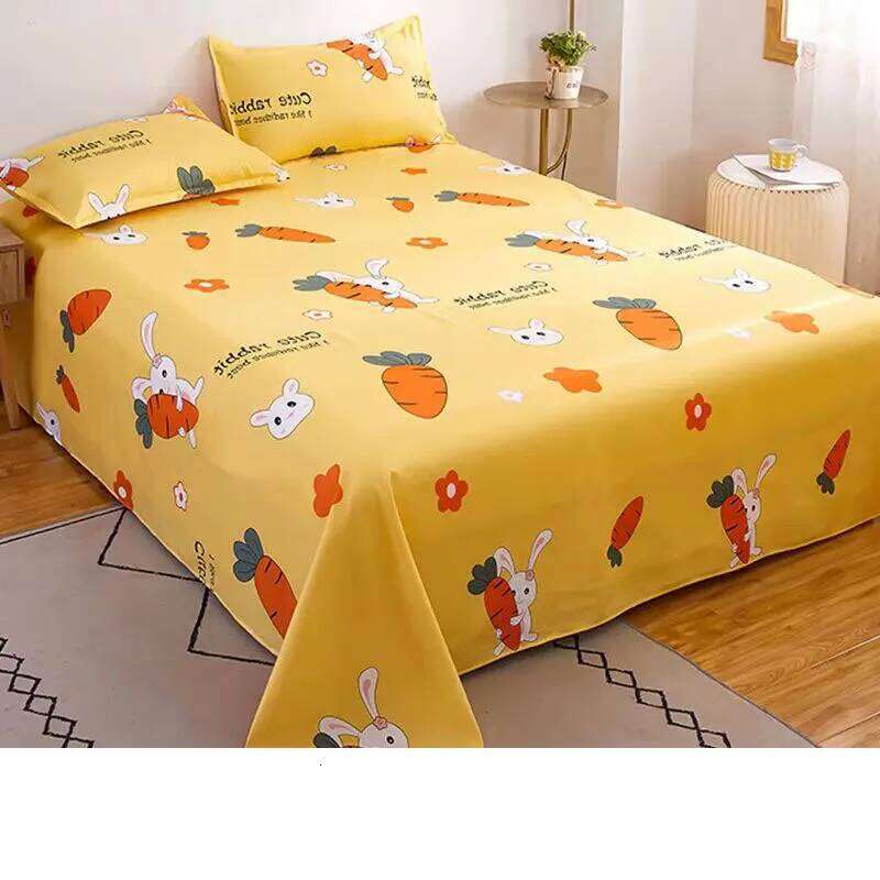 Soft Skin-friendly 3-piece Set Student Dormitory Single Home Double Cartoon Style Four Season Bed Sheet Suit H260311