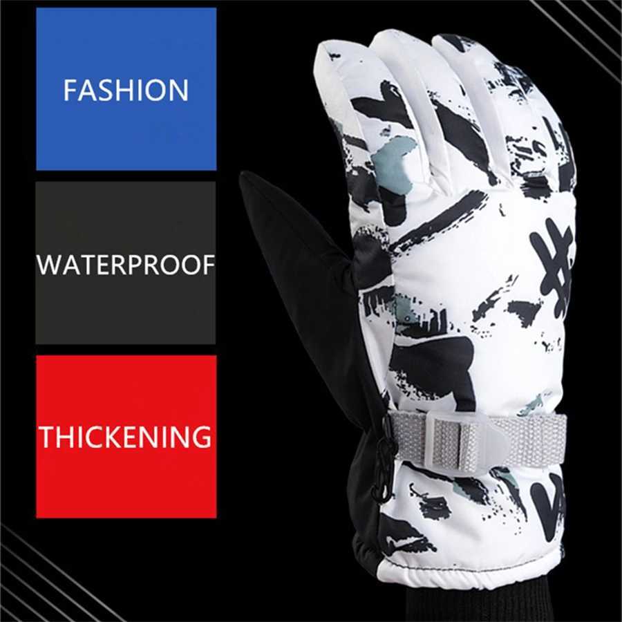 Winter Snow Ski Gloves Unisex Non-slip Touch Screen Waterproof Motorcycle Cycling Skiing Fleece Warm Sports Snowboard Glove M260311