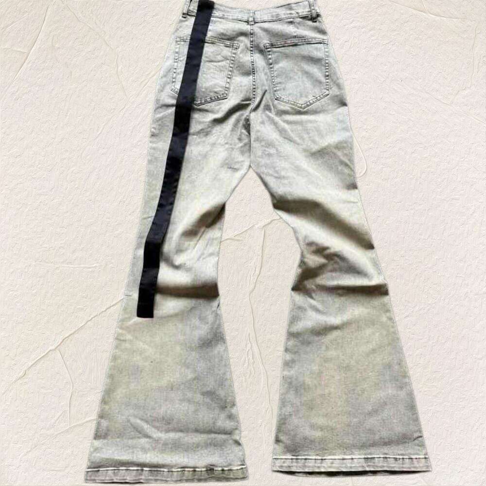 Men's Jeans New Rick Washed Blue Zipper Pocket Fit slim fit PANT Cotton Pants Comfort Casual Jeans Free shipping Men's Clothing
