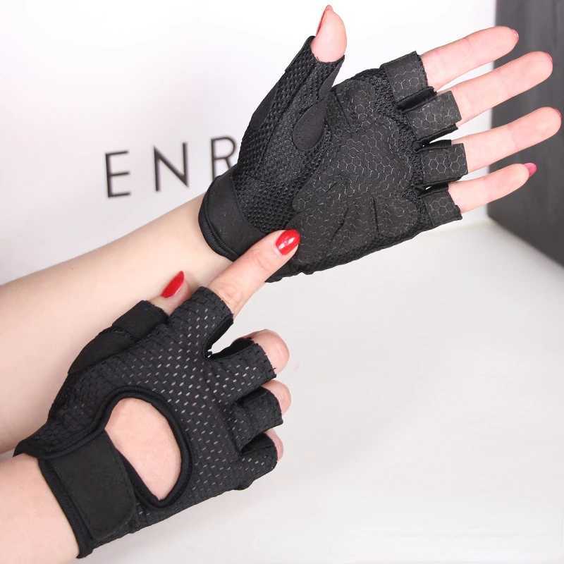1Pcs Breathable Running Gloves Unisex Couples Half Finger Fitness Anti-slip Outdoor Cycling Sports Workout Fitness Cycle Gloves M260311