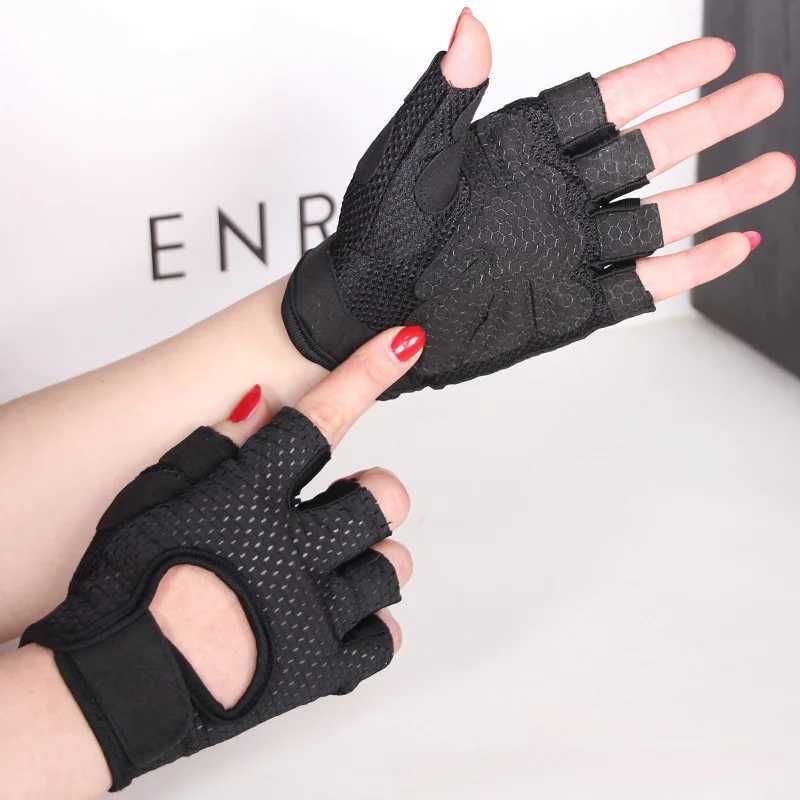Cycling Fingerless Gloves Professional Gym Fitness Breathable Anti-Slip Women Men Half Finger Summer Fishing Female Bicycle Bike M260311