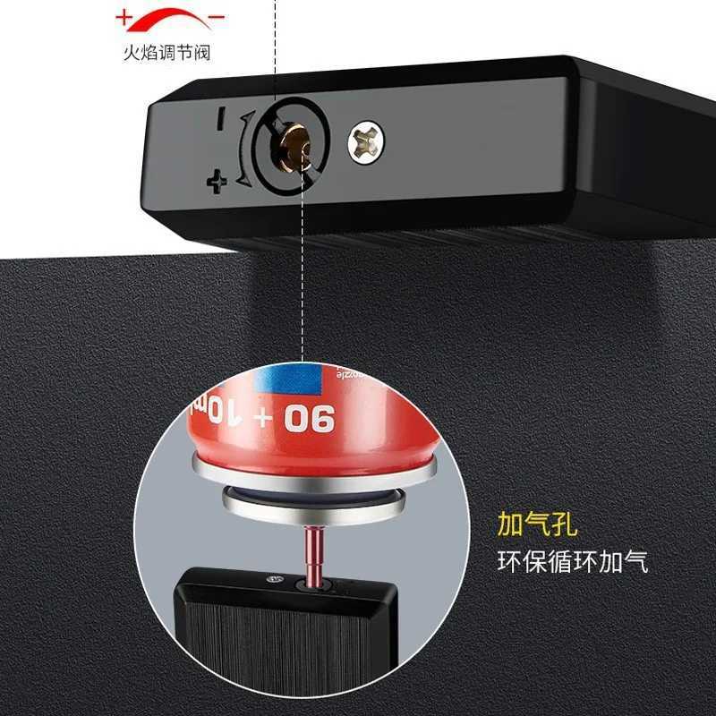 New Creative Outdoor Gas Butane Metal Turbine Torch Lighter Gold Silver Black Cigar Lighter Gadget for Men High-end Gift N260311