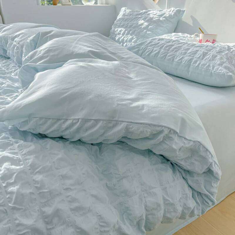 3pcs Duvet Set 1*Duvet Cover + 2*Pillowcase, Without Core, Bubble grid Print Bedding Set, Soft Comfortable H260311 - view 5