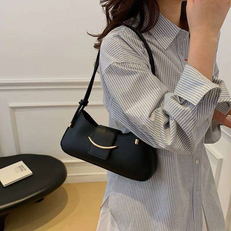Fashion PU Leather Tote Single Handbags Shoulder Underarm Bag, Stylish Simple Cross Body Bags for Women Daily Use XJ260311
