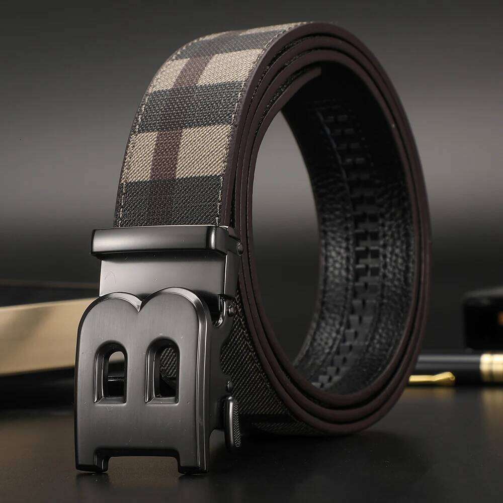 High Quality Men S Designer Genuine Leather Belts Male Metal Automatic Buckle Casual Fashionable Belt For Men Jeans