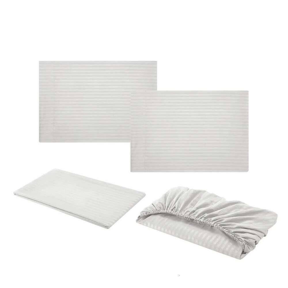 RunGrape Bed Linens Elastic Band Fitted Sheet 150 Pillowcases Full Double Queen King Size White Bedding Set Mattress Pad H260311 - view 4
