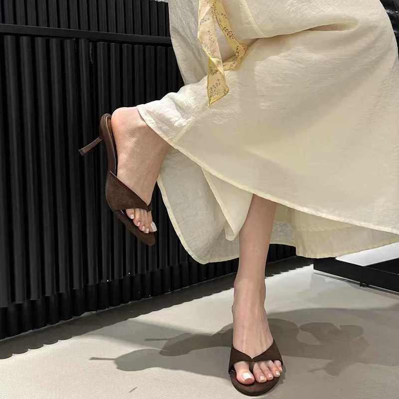 Summer Women Clip Toe High Heel Fashion Dress Slide Ladies Outdoor Evening Party Sandalias K260311