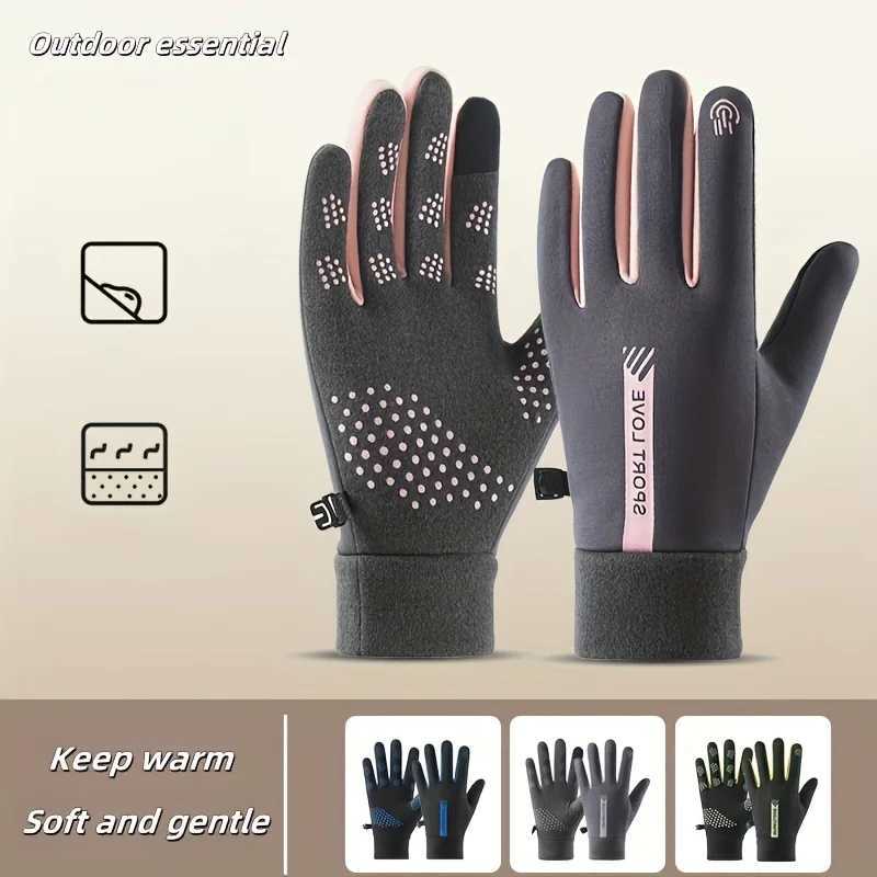 Winter Sports Cycling Gloves Windproof Thermal Touchscreen Skiing Gloves Anti-Cold Waterproof Anti-Slip Running Driving Gloves M260311