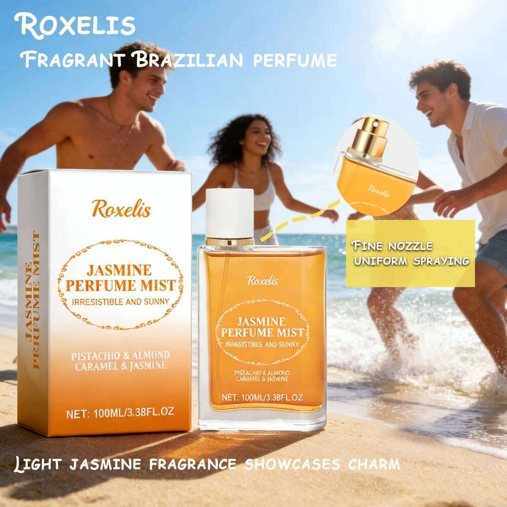 Roxelis Light Women's Perfume Brazilian Style Fresh Jasmine & Wood Floral Scent Long-Lasting Natural Fragrance Z260311