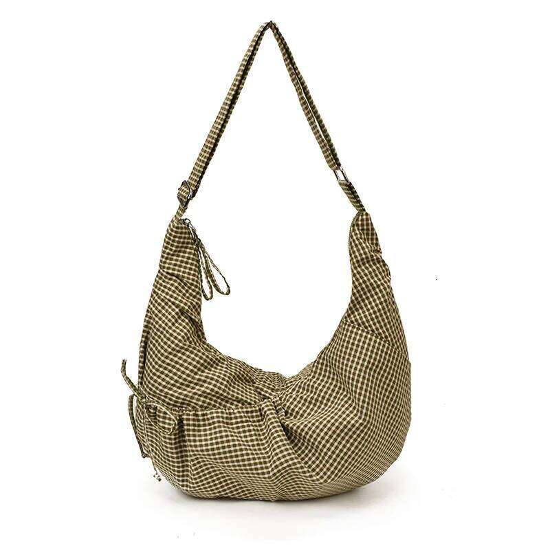 Nylon Plaid Fashion Crossbody Casual Large Capacity Commuting 2025 Hot Sale Bags Versatile Women's Handbags XJ260311