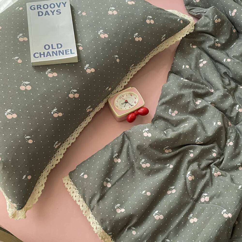 Printed Floral Four Piece Suitable for Bedroom Bedding Set Summer Quilt Bed Sheet With Pillowcases Home Textile H260311