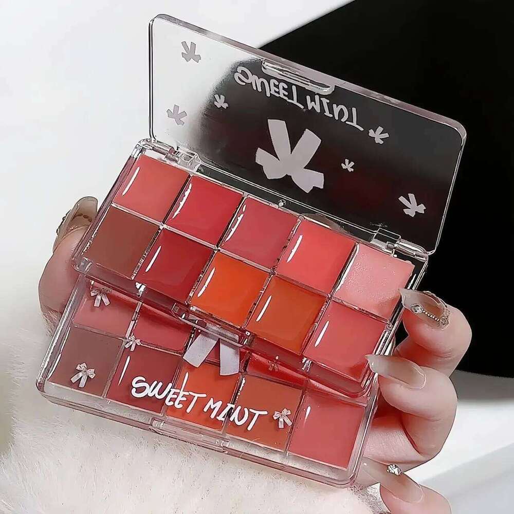 Jelly Gloss Ten Color Toned Frozen Plate Red Lip Glaze Palette Moisturizing Lipstick Long Lasting High color rendering W260311