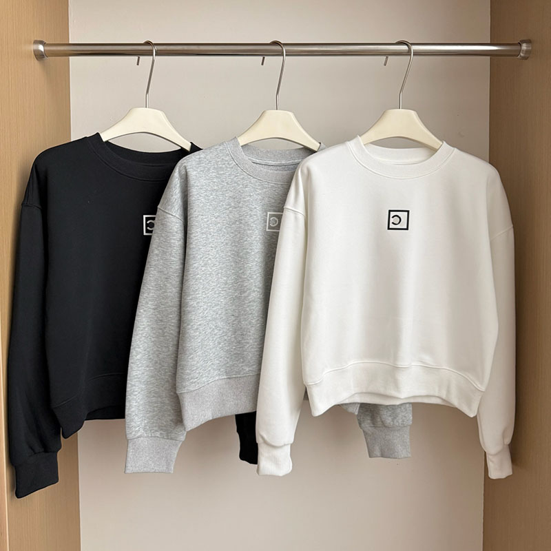 Luxury Women Sporty Sweatshirt Designer Crew Neck Jumper Top Casual Daily Street Style Vacation Gray Sweatshirts