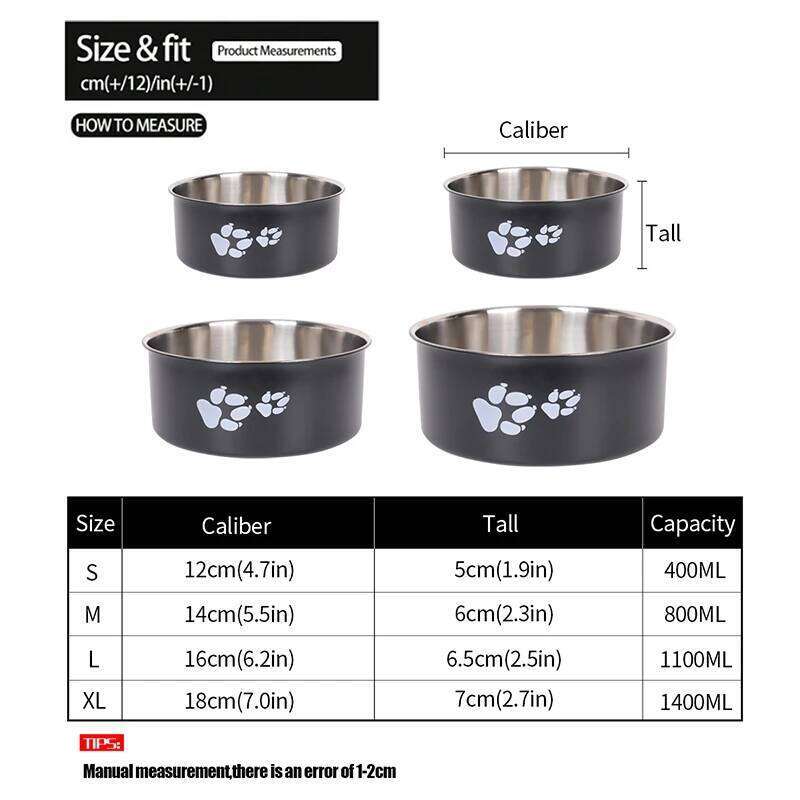 A cartoon-patterned bowl, easy to clean, made of stainless steel, suitable for both outdoor and indoor pet owners. 26Y0312