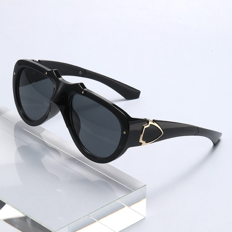 New Fashion Personality Large Frame Unisex Street Style Sunglasses UV Protection Glasses
