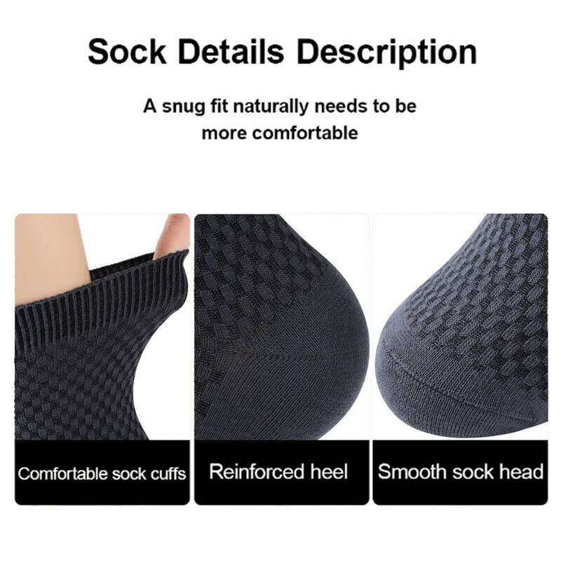 5 Pairs Bamboo Fiber Men New Classic Business Long Socks Summer Winter Casual Man Dress Sock Size EU38-43 Z260312