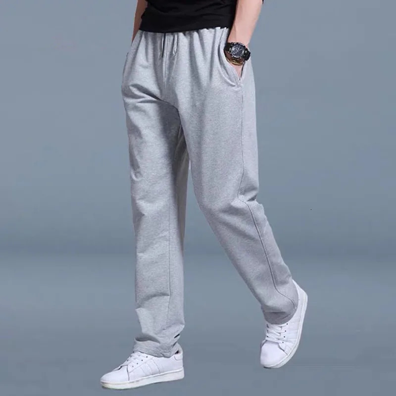 Korean Straight tube Men Casual Sports Pants Running Workout Jogging Long Pants Gym Sport Trousers for Men Jogger Sweatpants 260311