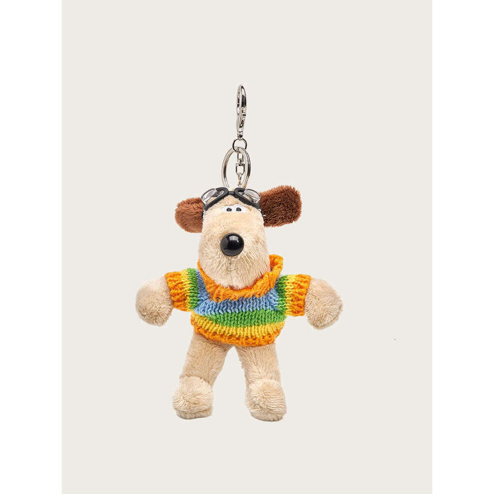 Head Dog Puppy Bag Charm Backpack Pendant Gift Plush Doll Keychain Cute Cartoon