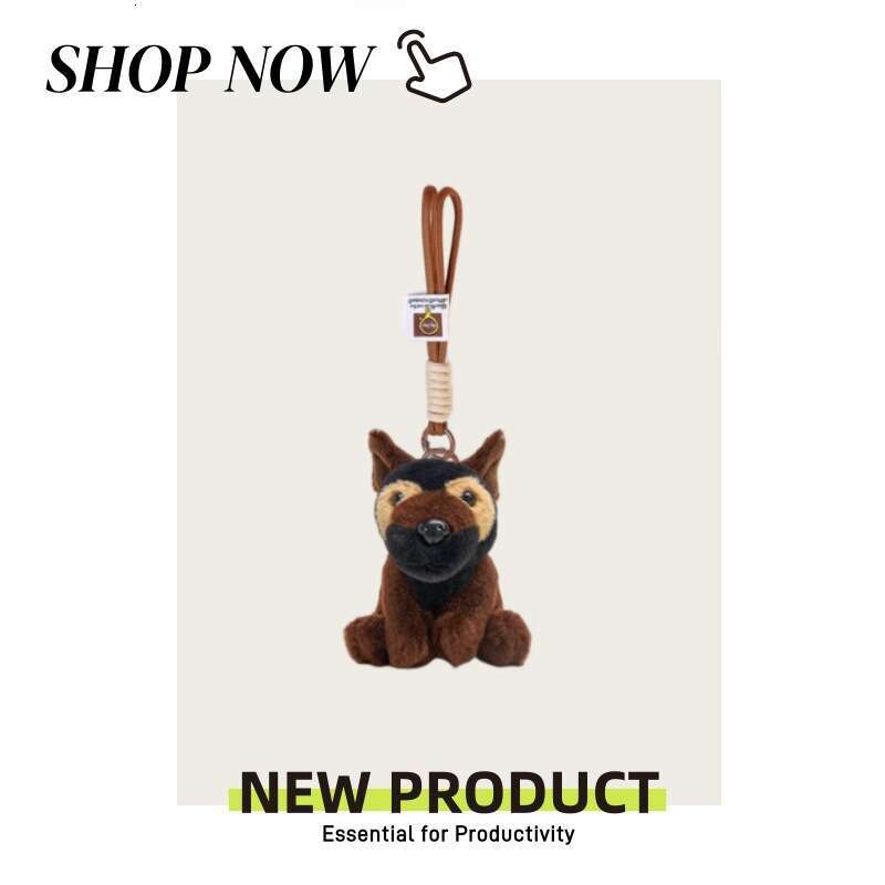 Cute Teddy Fur Dog Ornament Car Keychain Plush Bag Small Doll Pendant