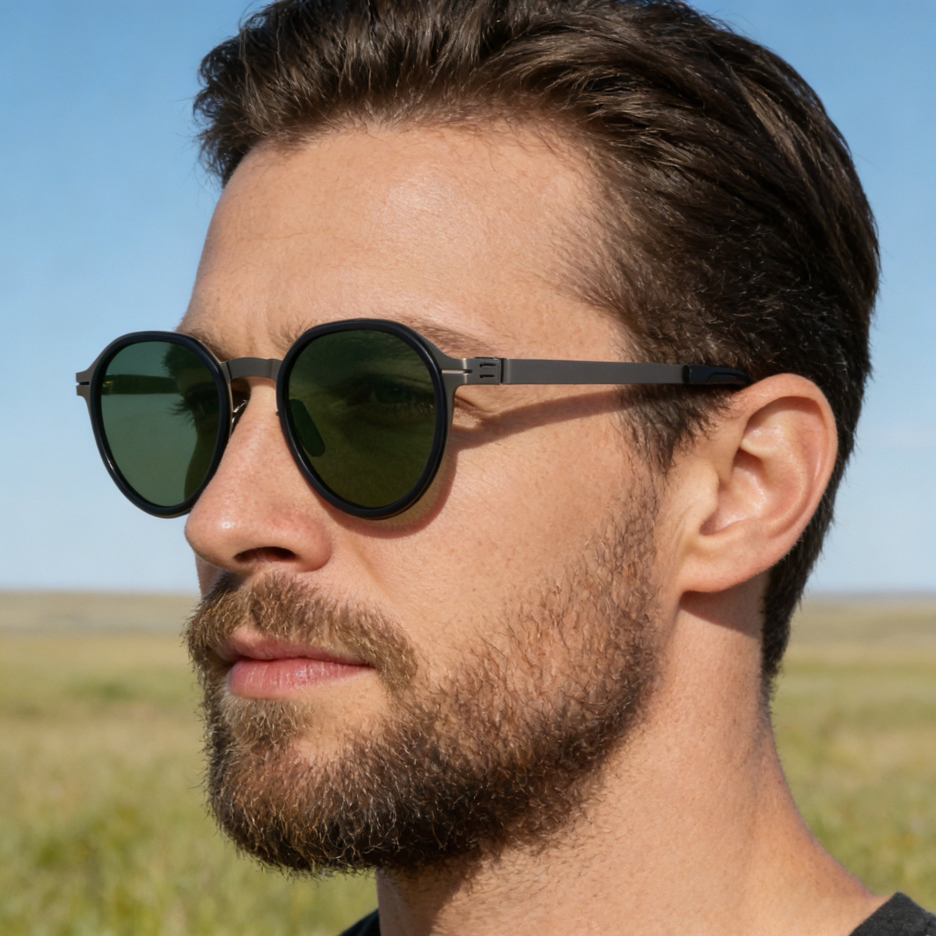 Polarized Driving 2026 Round Sunglasses for Men High-End Feel Bendable Temple Retro Glasses