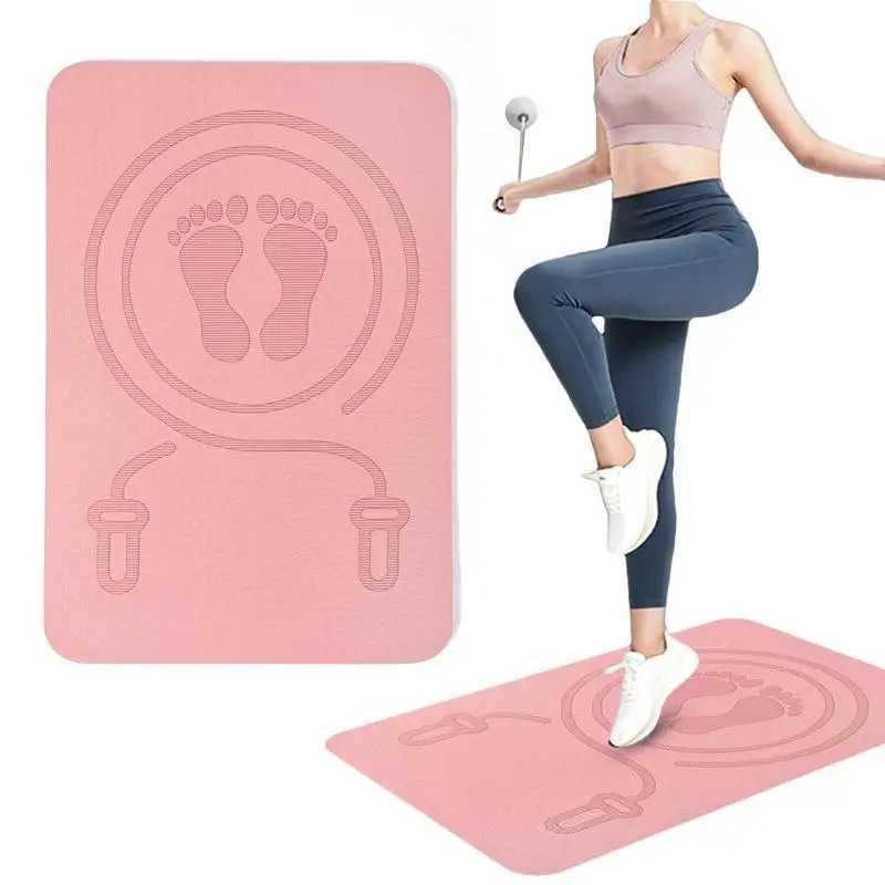 Anti-noise Jump Rope Mat Exercise Shock Absorption Yoga Mat High Density Board Outdoor Gym Sports Skipping Mat for Fitness Home M260312