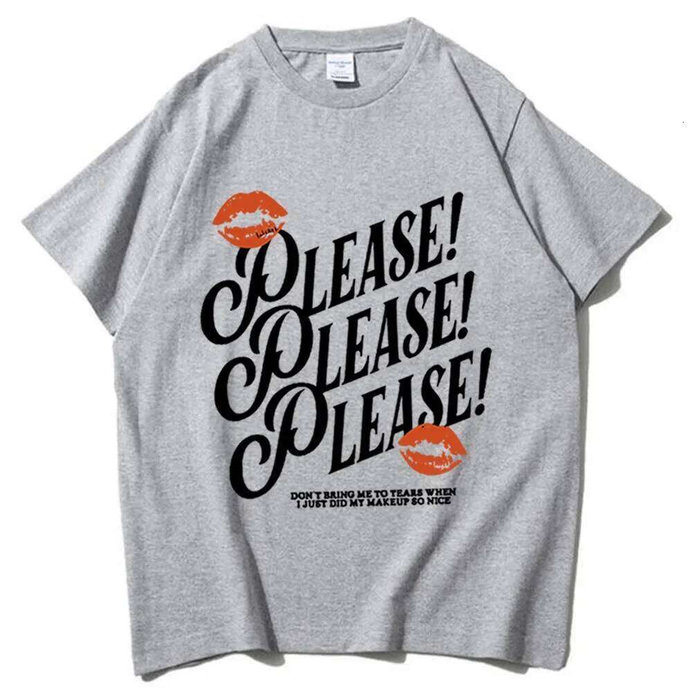 Please T-Shirt Sabrina Carpenter Fans Gift Womes Harajuku Casual T-Shirts Z260312