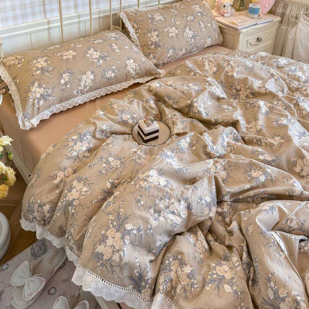 Floral Bed Sheets Princess Duvet Cover Bedding Set Room Decoration Birthday Gift Bedroom H260312