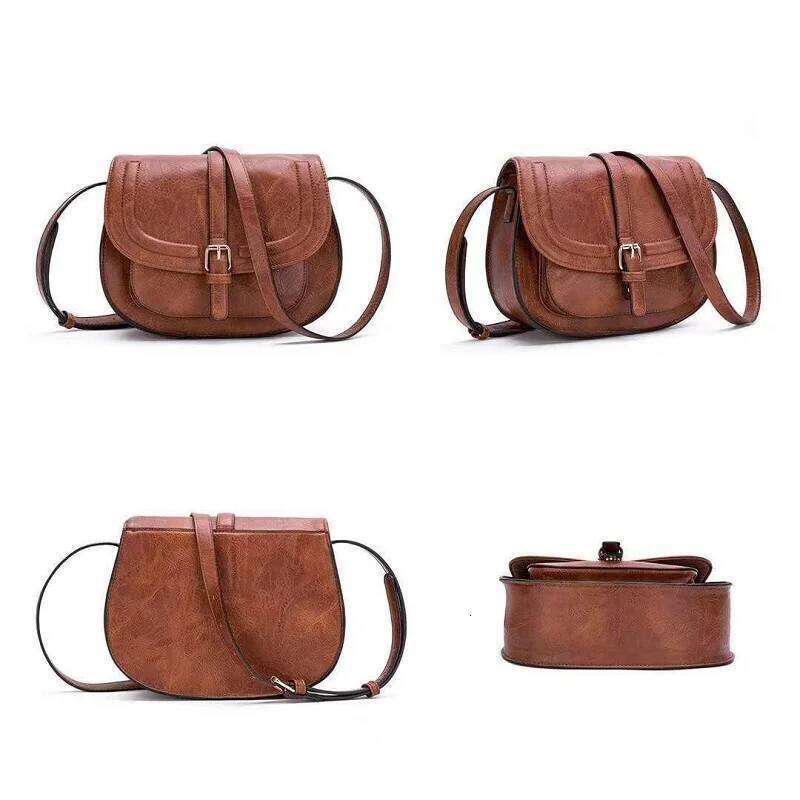 Crossbody Bags For Women Saddle Purse and Boho Cross Body Handbags,PU Leather Bag With Adjustable Long Shoulder Strap