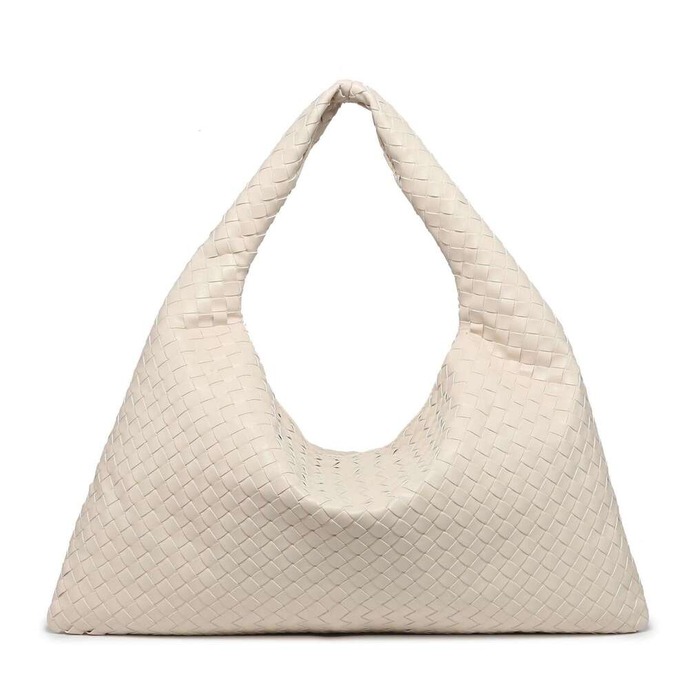 Cross-border best-selling woven extra-large capacity underarm solid color shoulder bag, new women's handbag, in stock