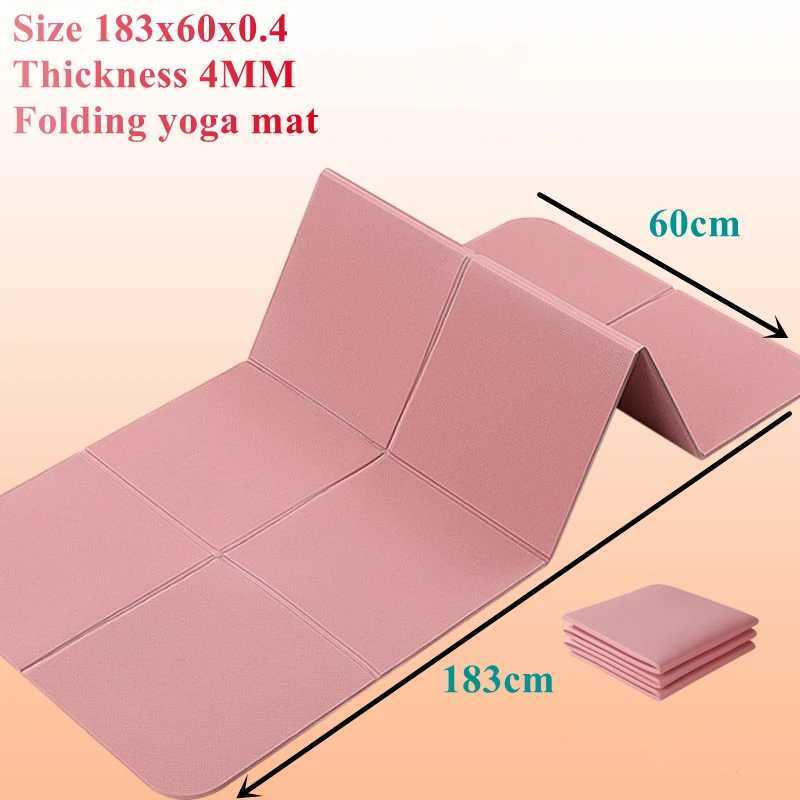 4MM Thick 18360cm Eco-Friendly Foldable Yoga Mat Double-Sided Non-Slip Travel Fitness Exercise Mat Pilates and Floor Workouts M260312