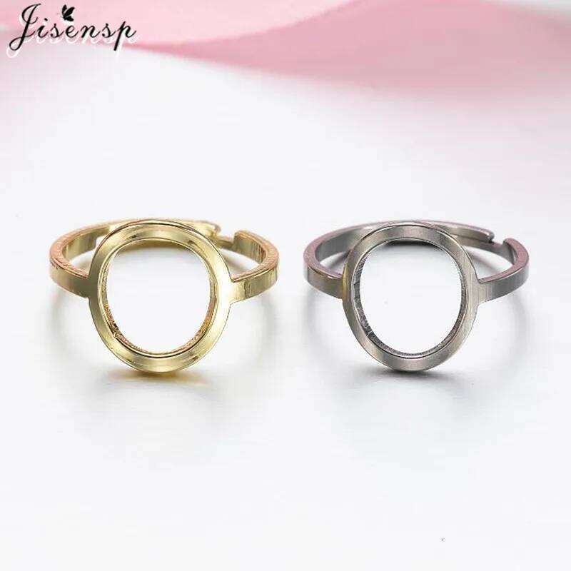 Trendy Stainless Steel Rings for Women Vintage Geometric Round Opening Adjustable Ring Stackable Midi Ringen New Jewelry 2025 H260312