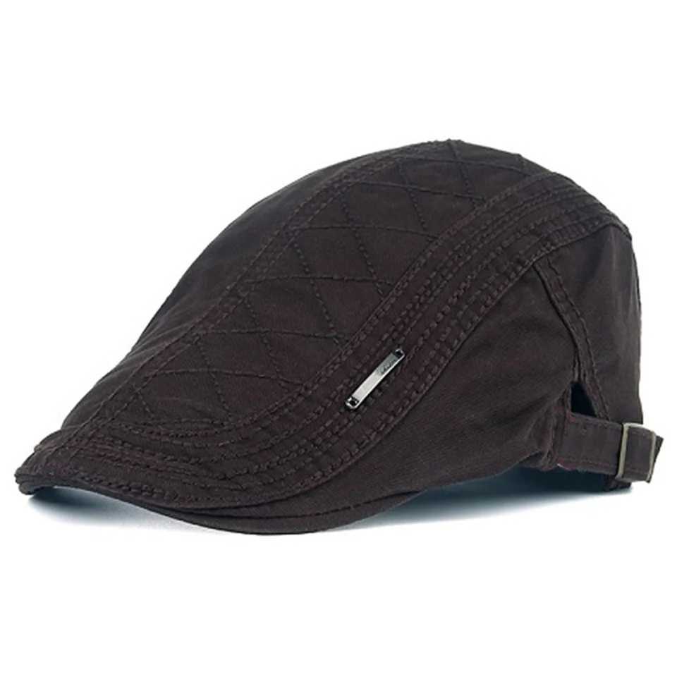 Cotton Newsboy CAPs Men Solid Color Soft Casual Street Fashion Retro Beret Hat Golf Driving Cabbie Hat Flat Ivy CAP Seasons H260312 - view 6