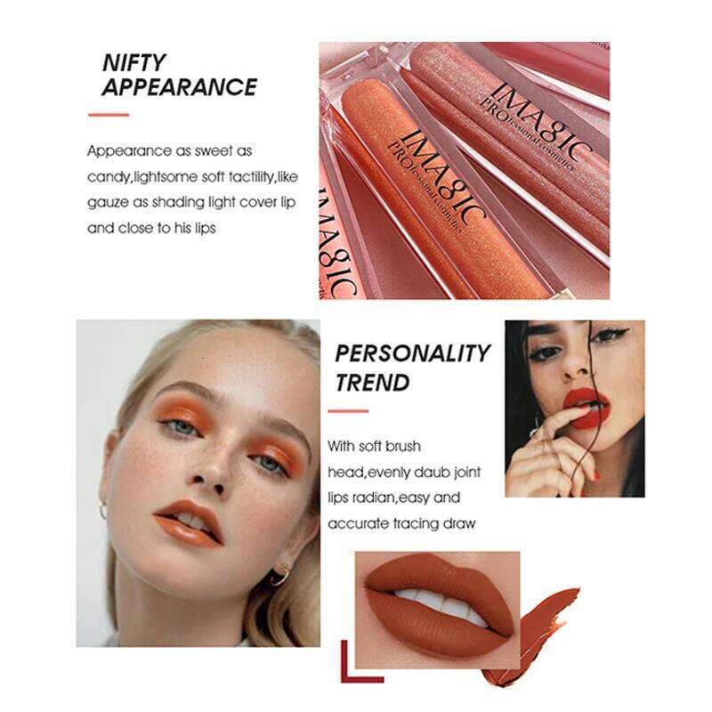 IMAGIC new waterproof and moisturizing velvet matte lasting lip gloss ladies cosmetics 20 colors W260311