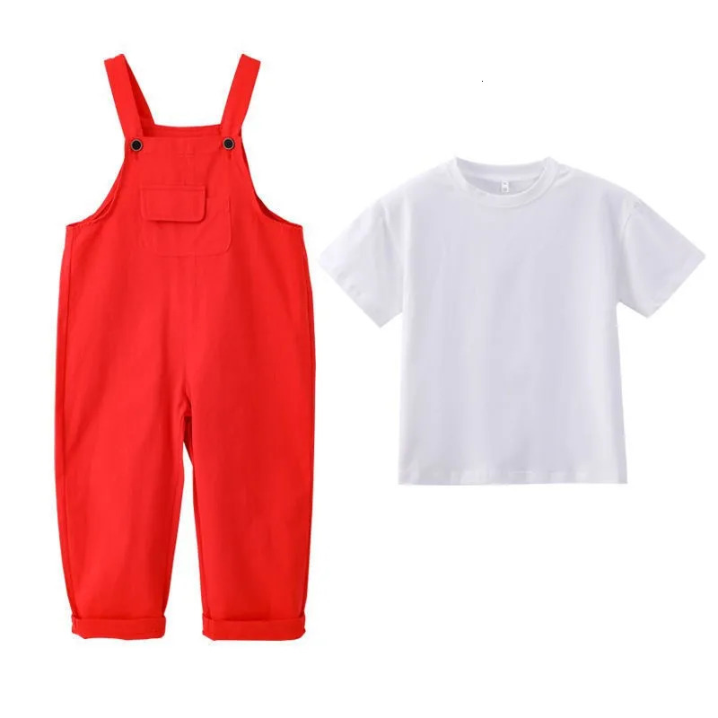 Children Hip Hop Solid Overalls Girls Dungaree Kids Candy Color Jumpsuit Romper Boys Streetwear Colorful Trousers School Uniform 260311