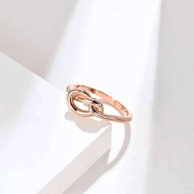 Stainless Steel Heart Knot Ring Wedding Band for Women Men Size 4-11 H260312