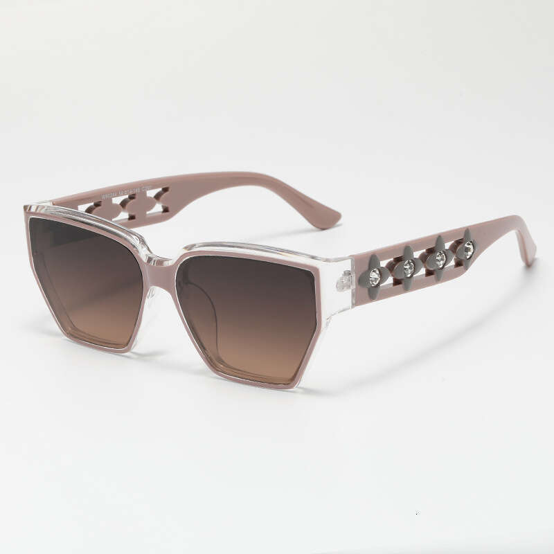 Sunglasses for Women Square Sun glasses Classic Face Slimming Oversized frame Polarized lenses Beach Daily Sun Glasses Flower Diamond Accent