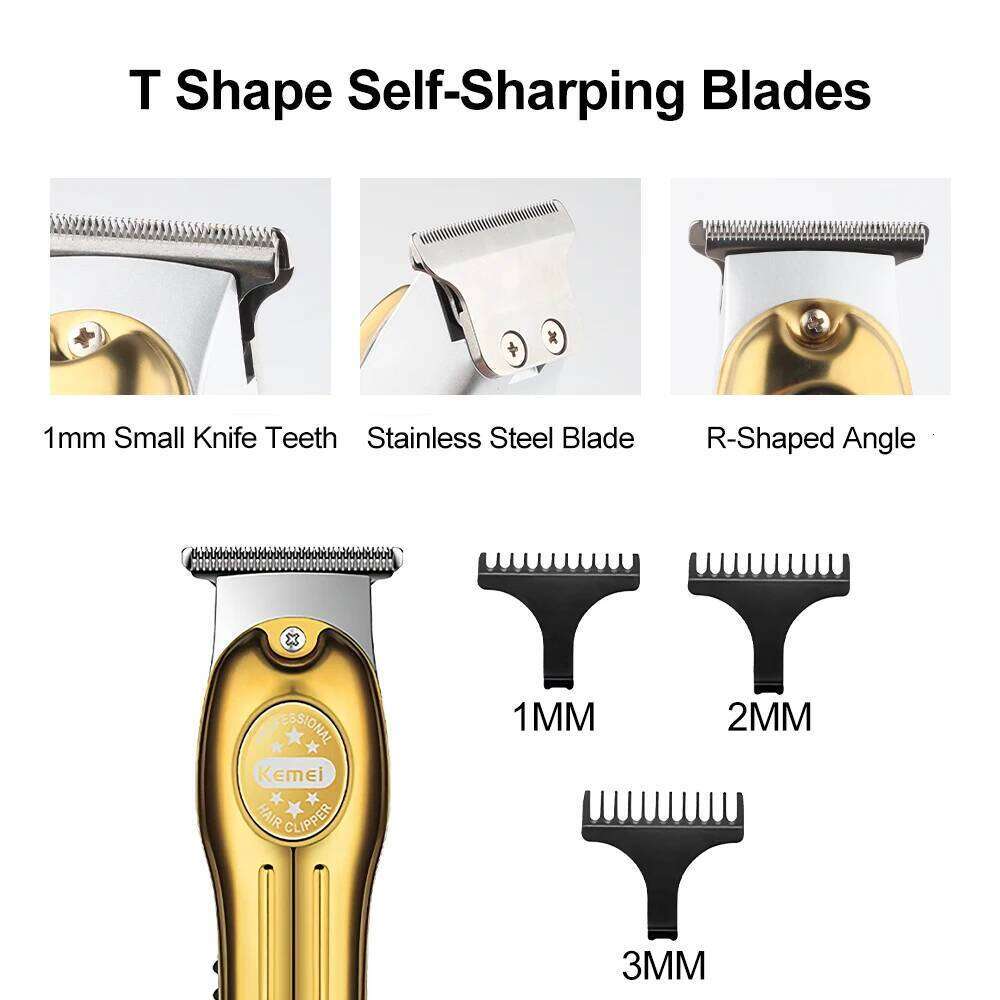 Kemei Trimmer For Men Metal Body Cutting Machine Rechargeable Clipper Household Hair Salon Hairdresser KM-679 C260312