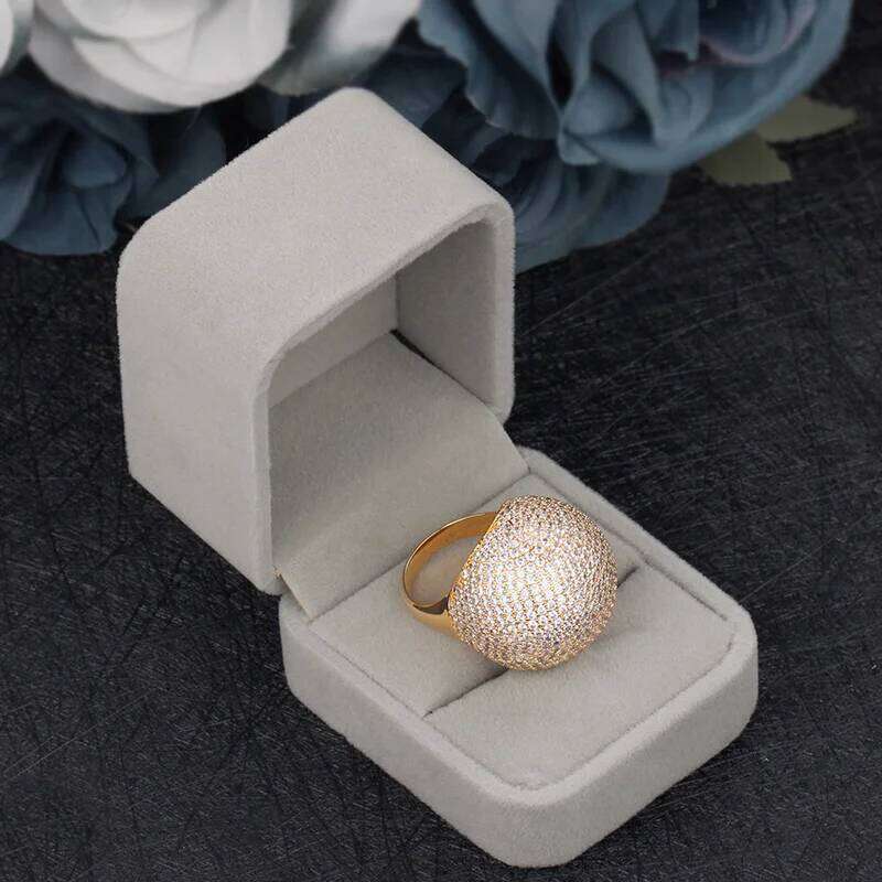 Bride Talk Full Shiny Women Ring Cubic Zirconia Luxury Charming Dubai Bridal Jewelry For Wedding Big Finger Rings High Quality H260312