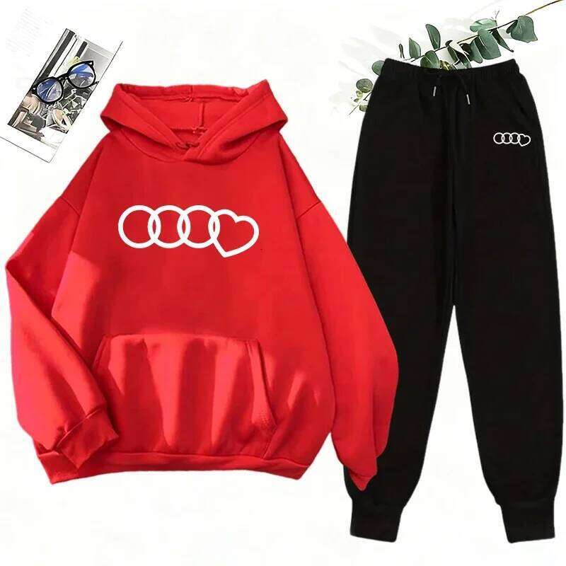 2025 New Arrival Women's Sweatshirt Jogger Pants Urban Fashion Casual Tracksuit Autumn Winter Home Outdoor Comfort Warm Outfits C260312