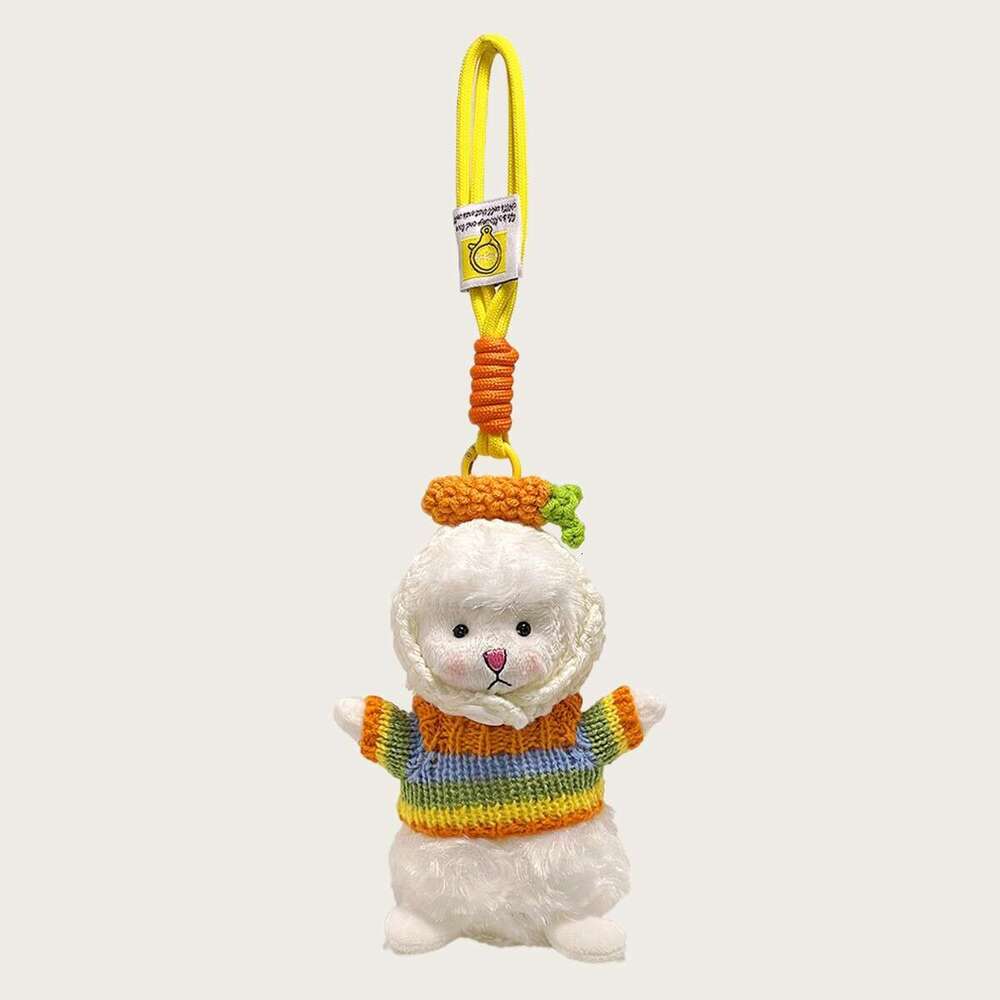 Green Hooded Small Wool Plush Cartoon Doll Pendant Bag Decoration Gift for Girlfriends
