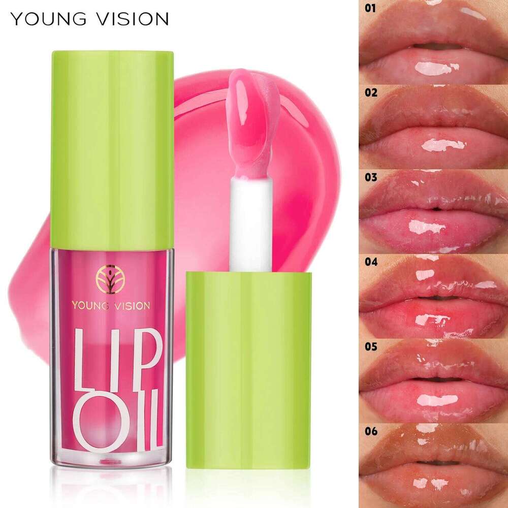 YOUNG VISION Transparent Oil 6 Colors Available for Moisturizing Oil, Enriching Lip Protection, Lipgloss W260311