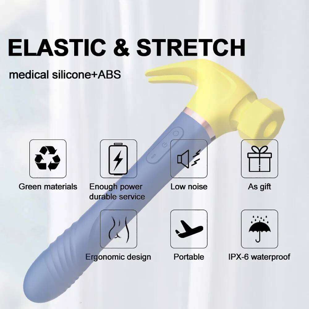 Hammer Vibrator Multifunctional Sex Machine G Spot Stimulation Telescopic Dildo Vaginal Massage Clit Sucking Female Masturbator Z260311